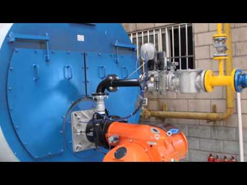 Gas fired steam boiler