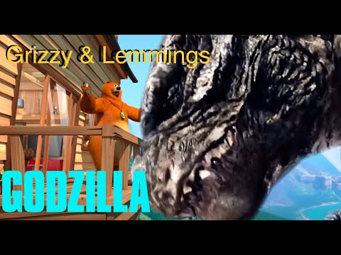 Grizzy & Lemming meets Godzilla