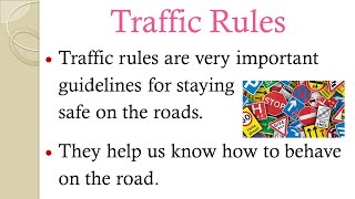 Essay on Traffic Rules | 15 Lines on traffic Rules #easytolearnandwrite #essay #traffic#trafficrules