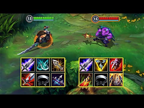 JAX vs TRYNDAMERE FULL BUILD FIGHTS - League of Legends: Wild Rift