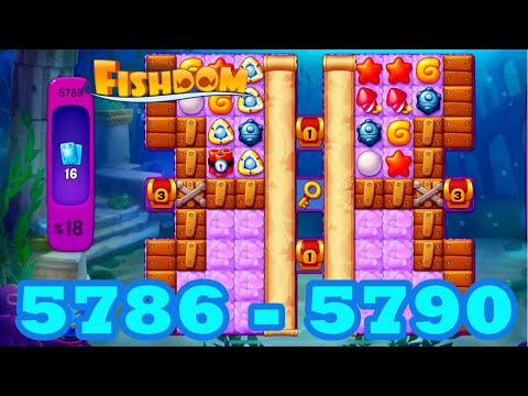 Fishdom Level 5786 - 5790 HD Walkthrough | 3 match puzzle | gameplay | android | 5787 | 5788 | 5789