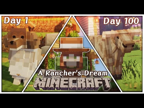 I Survived 100 Days As A Rancher In Minecraft [Horses & Farm Animals Edition]