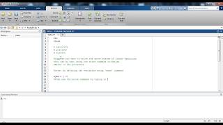 Download the video "Solving system of linear equations in MATLAB"