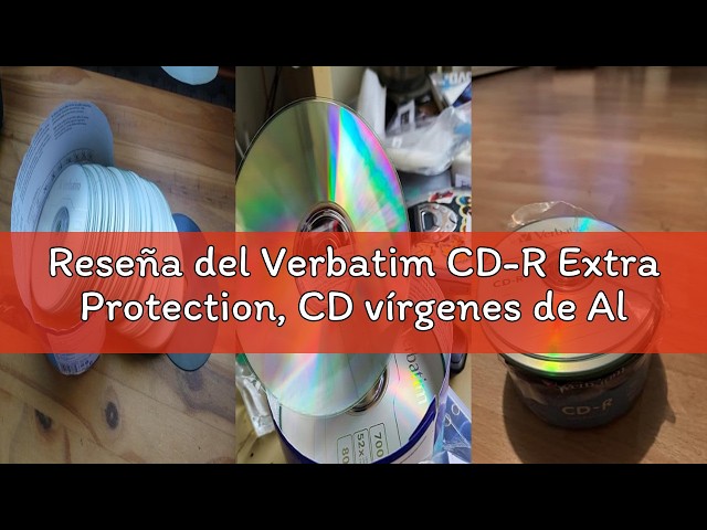Vídeo relacionado con Verbatim CD-R Extra Protection, CD vírgenes de Almacenamiento de Datos de 700 MB, Ideal para grabación de Fotos y Videos, Compatible con Cualquier Unidad de CD Convencional, Paquete de 50