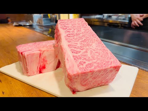 Ishigaki Wagyu Rare parts Teppanyaki & Agu pork ribeye & Two types of Seafood -Naha Okinawa Japan