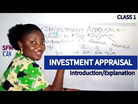 Introduction to INVESTMENT APPRAISAL (ICAN SFM)