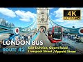 London Bus Ride Route 42 Double Decker 4K Virtual Tour