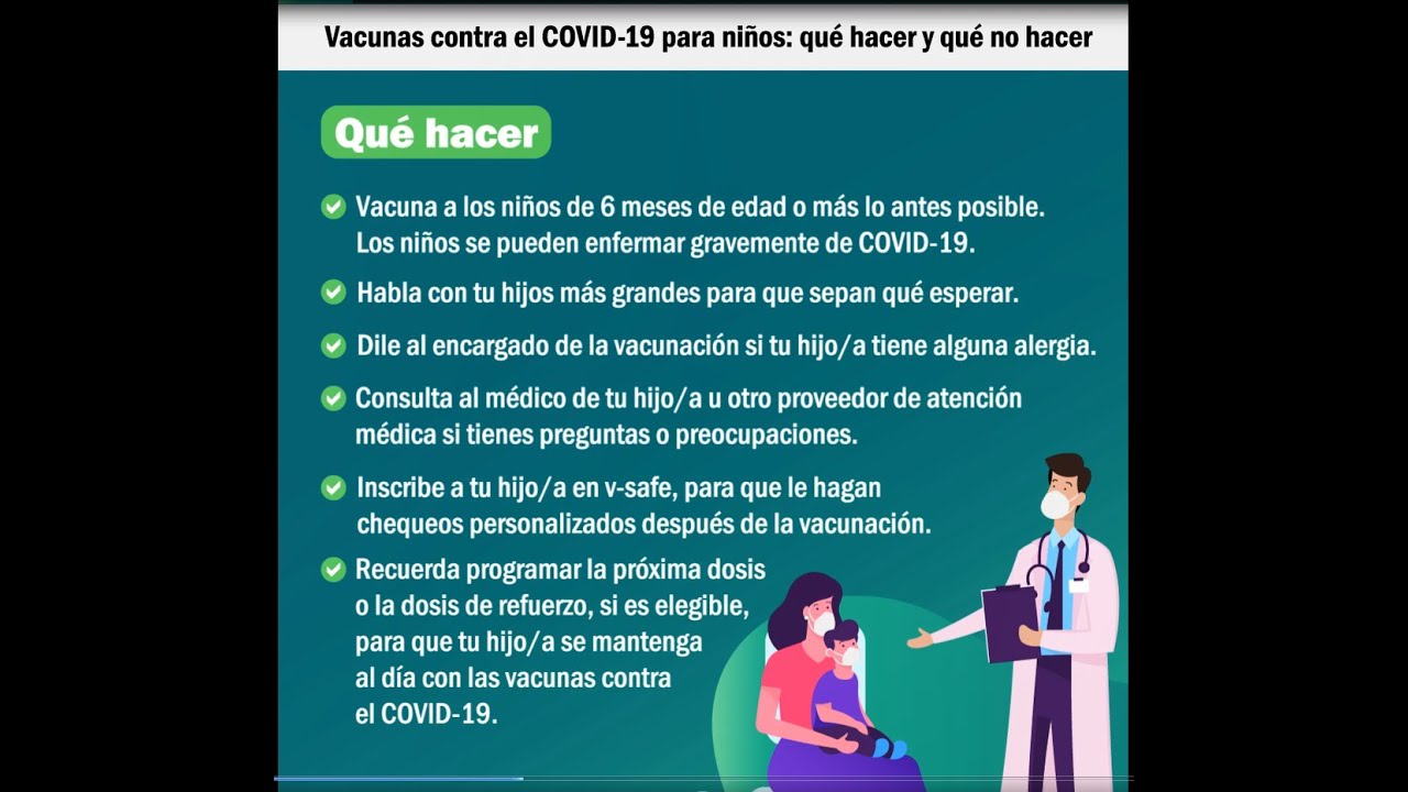 Vacunas contra el COVID-19 para niños: qué hacer y qué no hacer