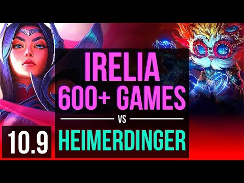 IRELIA vs HEIMERDINGER (TOP) | 600+ games, 2 early solo kills | NA Diamond | v10.9