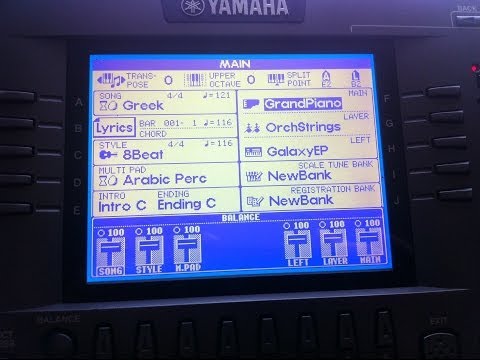 Yamaha PSR-A1000 Oriental - Short Demo of Greek Sounds - Glanza's studio