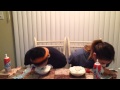 Whip Cream Gummy Worm Challenge With My Sister