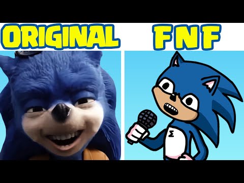 UGLY SONIC Scenes VS Friday Night Funkin UGLY SONIC Comparison