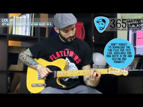 Lick 307/365 - Optimistic Fingerstyle 12 Bar Blues in A | 365 Guitar Licks Project