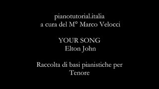 YOUR SONG - Backing track - Elton John - Piano bases Collection