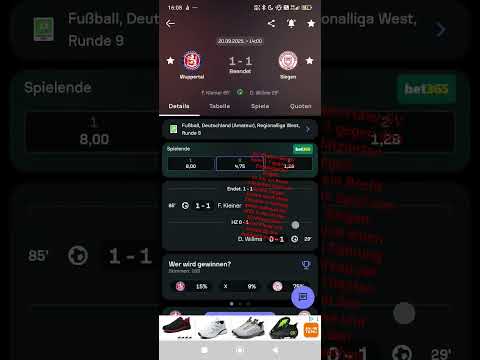 Regionalliga West Wuppertaler SV gegen Siegen 1:1