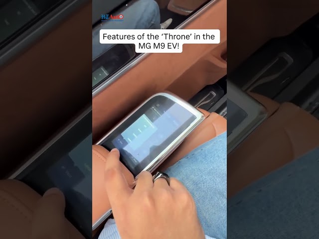 Hidden screen inside MG M9 EV. The ‘Throne’ of the MG M9 EV gets multiple features. Check out!