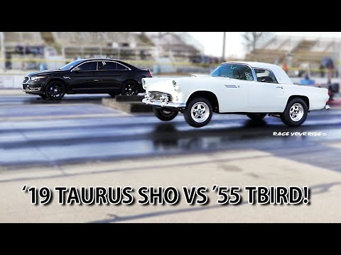 Thumbnail for OLD VS NEW FORD! '19 TAURUS SHO VS '55 TBIRD! TWIN TURBO V6 VS HOPPED UP V8! BYRON! by Ford Taurus