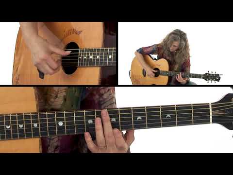 Acoustic Rhythm Guitar Lesson - Add Harmonics Breakdown - Vicki Genfan