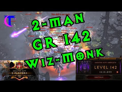 Diablo III Season 18 - 2man Greater Rift 142 (Wizard-Monk)