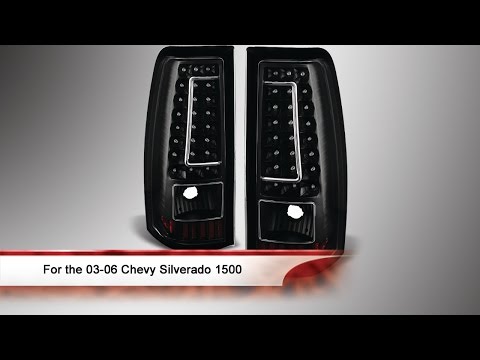 03-06 Chevy Silverado 1500, 2500, and 3500 C-Shape LED Tail Lights
