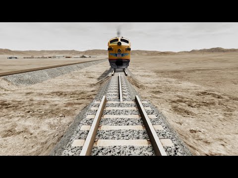 Train vs Single Line Railway Track | Beamng drive | Railway Crash