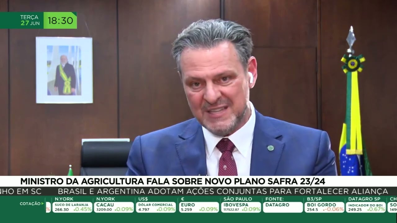 Ministro da Agricultura fala sobre novo Plano Safra 23/24