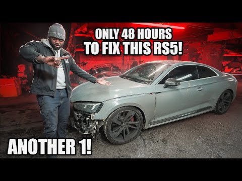 FIXING A CRASH DAMAGED AUDI RS5 COUPE IN 48 HOURS!!! - START TO FINISH