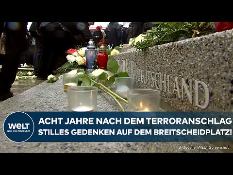 Video Thumbnail: BREITSCHEIDPLATZ: Berlin gedenkt der Opfer des Terroranschlags 2016 auf dem Weihnachtsmarkt