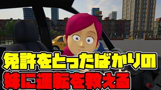 妹に運転を教えてただけなのに号泣する男