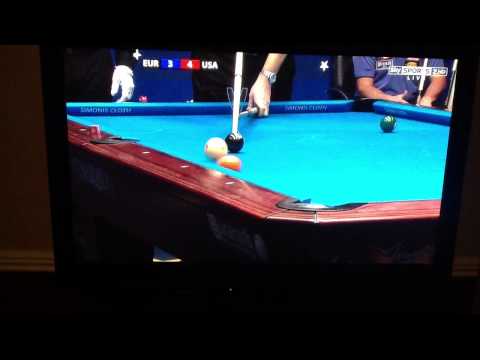 Van Den Berg Jump Shot with a rest - Mosconi Cup 2012