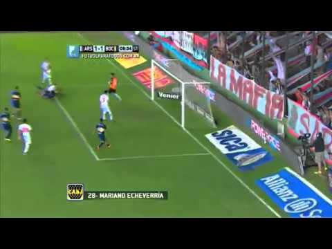 Gol de Echeverría Arsenal 1   Boca 1 Fecha 16 Torneo Primera División 2014 FPT