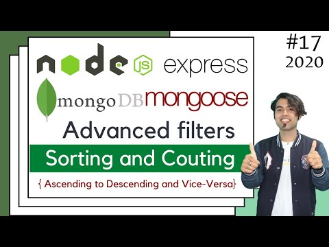 17 MongoDB Sorting and Count Query Methods using Mongoose and Node Express JS in Hindi in 2020