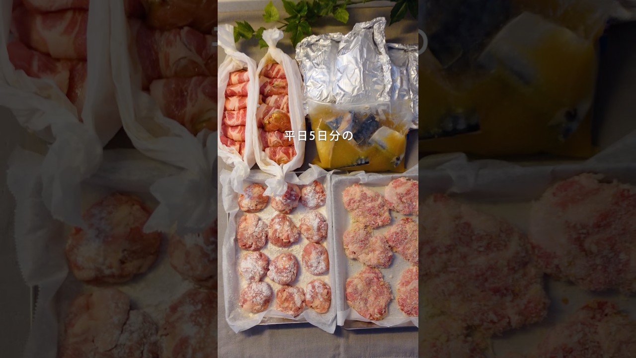 週末1時間で5品作り置き#冷凍ストック #簡単料理 #週末作り置き #冷凍レシピ