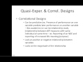 quasi exp and correl designs