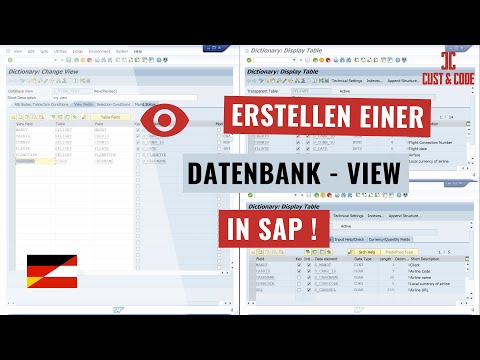 Erstellen einer View in SAP - Datenbank Views [deutsch]