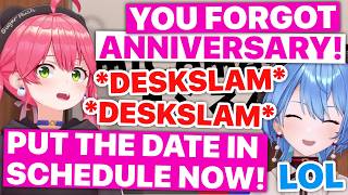 Miko Forces Suisei To Put Their Anniversary In Her Schedule (MiComet / Hololive) [Eng Subs]