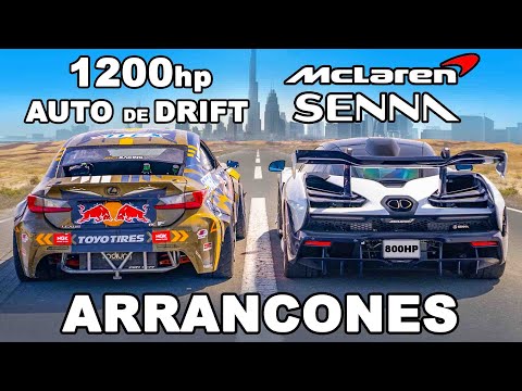 McLaren Senna vs Lexus de 1200 hp: ARRANCONES