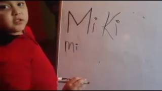 Young Nicki Minaj stan spells her name wrong &quot;La Miki Minach&quot; She ask who her favorite rapper is