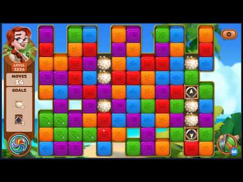 Lost Island Blast Adventure Level 1224 - NO BOOSTERS 🏝️ | SKILLGAMING ✔️