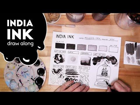 How to Use India Ink: A Draw-Along