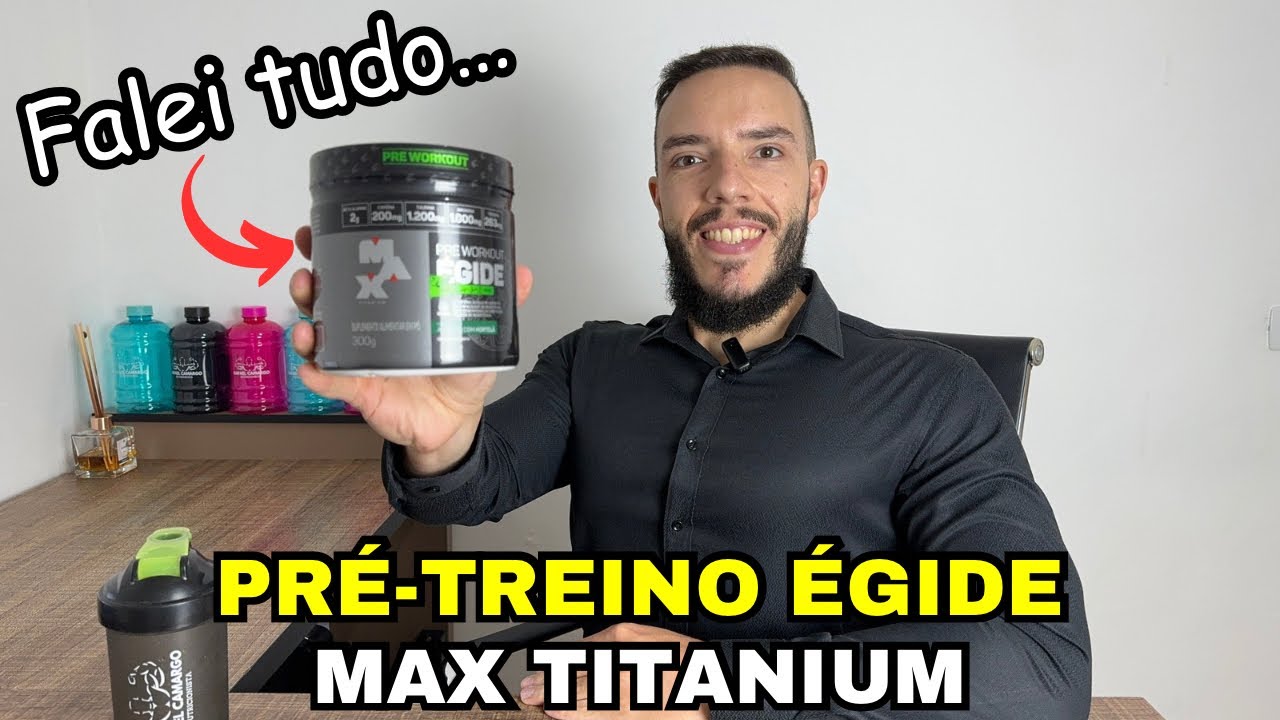 Miniatura da avaliação em vídeo de Pré-Treino Egide Max Titanium 300g Guaraná com Açaí Titânio
