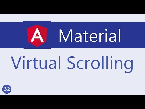 Angular Material Tutorial 32 Virtual Scrolling