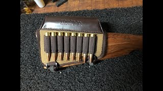 خدة رياضية مناسبه من عيار 5.56 الى عيار 308 مصنوعه من الجلد الطبيعي واقمشه عالية الجوده ومبطنه من الداخل بالنيوبرين المانع للانزلاق من اخمص البندقيه