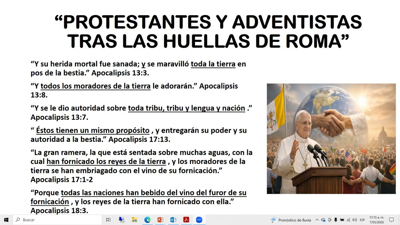 PROTESTANTES Y ADVENTISTAS TRAS LAS HUELLAS DE ROMA. EL CAMINO ECUMENICO DE LAS IGLESIAS CAIDAS. CG.