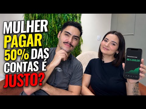 Finanças e investimentos: She reached R$ 5,000. Is it fair to split the bills 50/50?