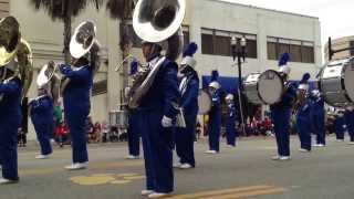Paducah Tilghman High School Kentucky Marching Band performs in the 2014 Gator Bowl parade