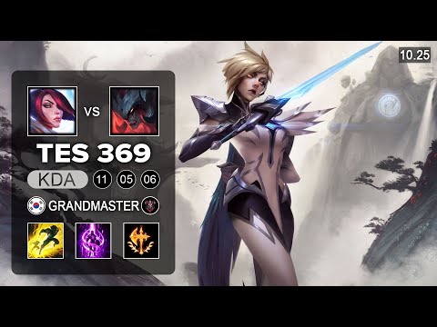 TES 369 vs Nuguri - Fiora Top vs Aatrox - KR Grandmaster Patch 10.25