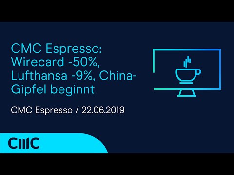 CMC Espresso: Wirecard -50%, Lufthansa -9%, China-Gipfel beginnt (22.6.2020)