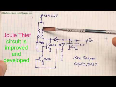 Free Energy: Improved and developed Joule Thief circuit | Basic explanation for Joule Thief circuit