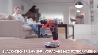 BLACK+DECKER™ 3.6V skruvdragare med fotförvaring